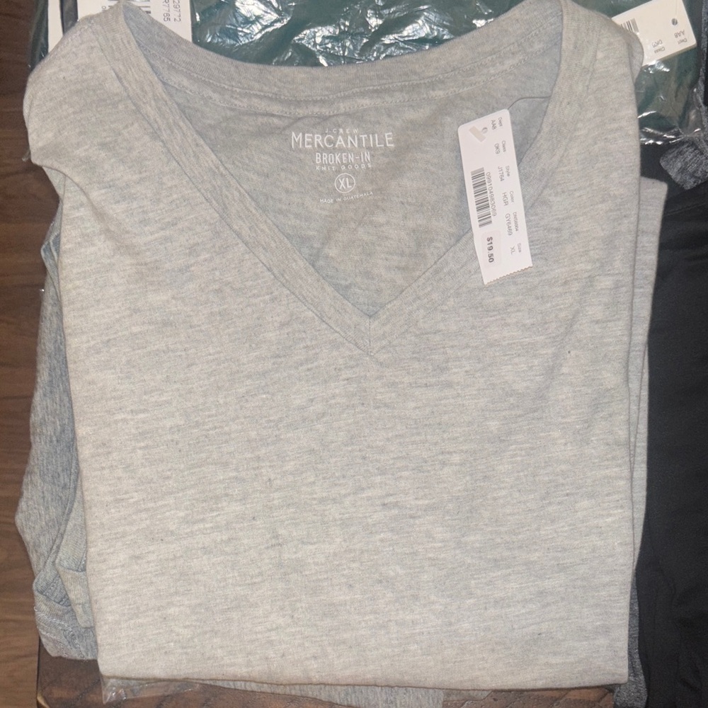 Mercantile Gray V-Neck T-Shirt